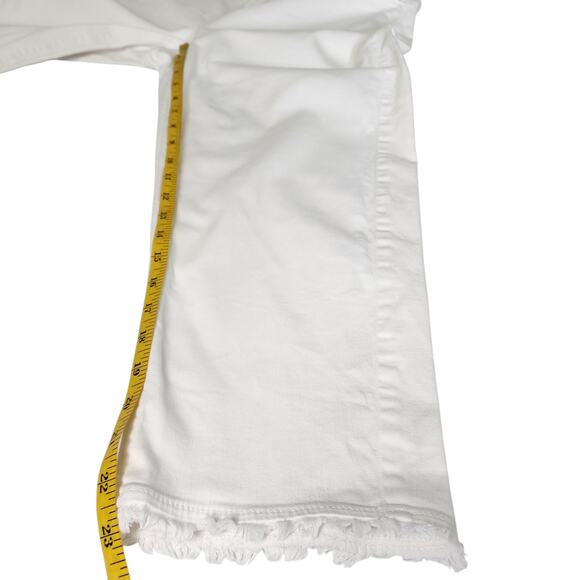 J Jill Womens Authentic Fit Cropped Jeans Plus Size 16 White Denim Raw Hem Soft - Picture 14 of 15